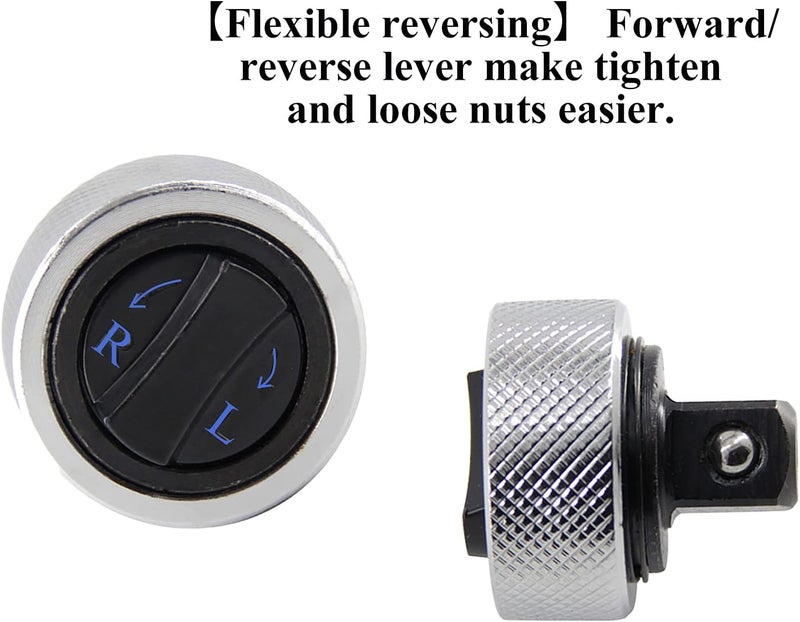 GOSWIFT 3/8" Drive Reversible Thumbwheel Ratchet Wrench, Palm Ratchet Wrench, Finger Ratchet - Image 3